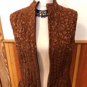 Rich Rust Quilted Zip-front Vest